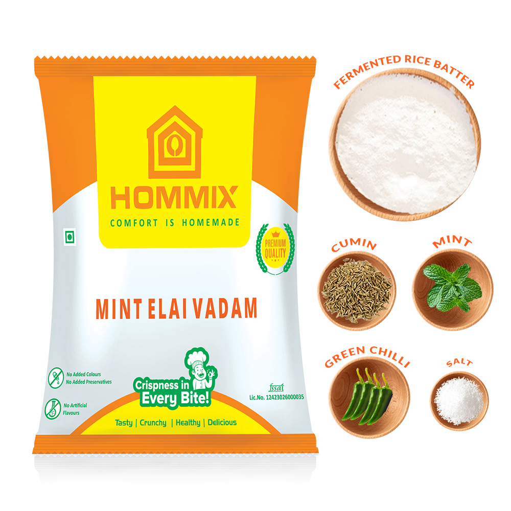 Mint Elai Vadam 180g/Mint-Flavoured rice papad - Image 2